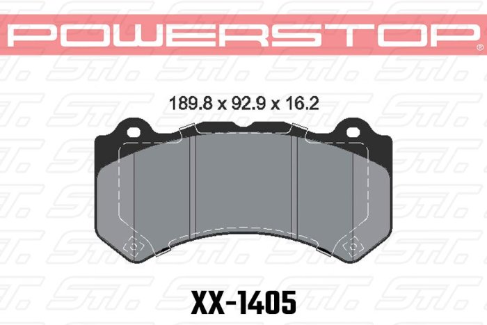 Колодки тормозные 26-1405 PowerStop Z26 передние Jeep SRT8 2012-2014, AUDI 4F RS6 (BREMBO)