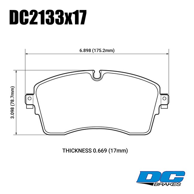 Колодки тормозные DC2133E17 DC brakes RT.2 передние Land Rover Range Rover 2019->, DISCOVERY 5