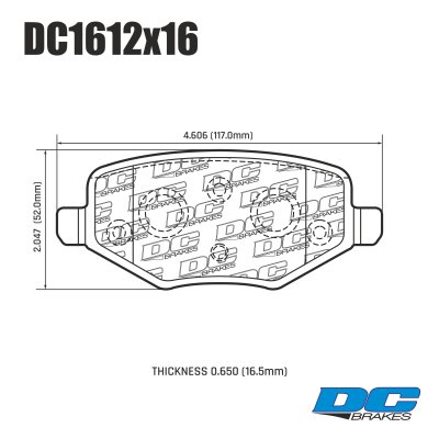 Колодки тормозные DC1612R16 DC Brakes Street HD+, задние Ford Explorer AWD 2010-2019