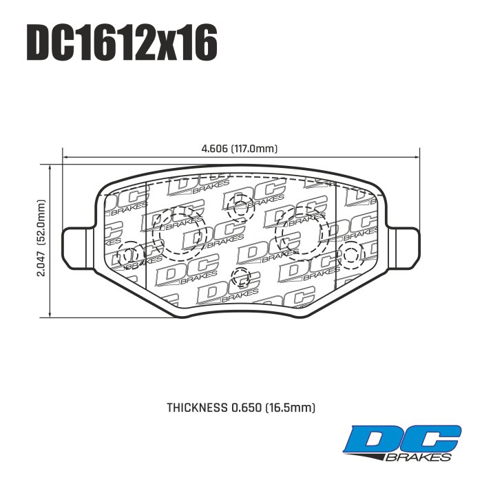 Колодки тормозные DC1612R16 DC Brakes Street HD+, задние Ford Explorer AWD 2010-2019