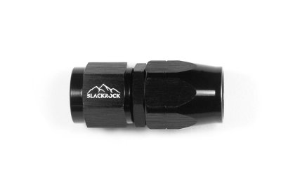 - 6 AN (6AN AN6) фитинг прямой, 20 серия Cutter Style, BLACKROCK LAB ЧЁРНЫЙ, A06-001-2BK