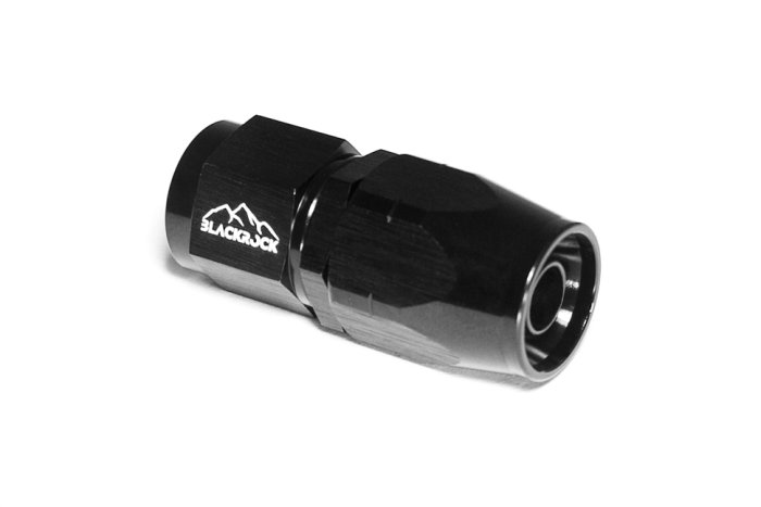 - 6 AN (6AN AN6) фитинг прямой, 20 серия Cutter Style, BLACKROCK LAB ЧЁРНЫЙ, A06-001-2BK