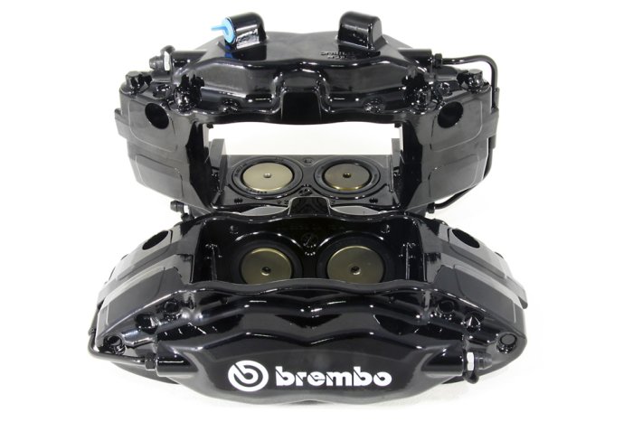 Комплект суппортов 2 шт. ЧЕРНЫЕ, Brembo 4 поршня: 40mm - 44mm