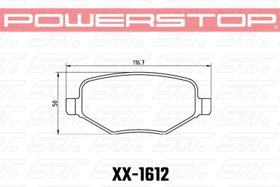 Колодки тормозные 23-1612 PowerStop Z23 задние Ford Explorer AWD 2010-2019