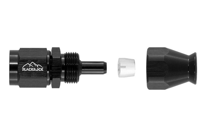- 4 AN (4AN AN4) фитинг прямой 60 серия BLACKROCK LAB T04-001-6BK алюминий (600 серия)