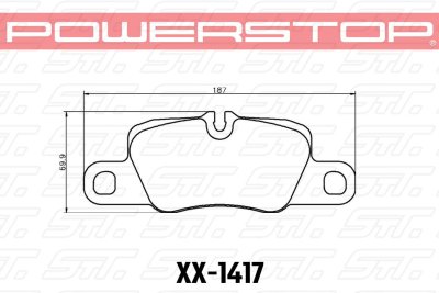 Колодки тормозные 26-1417 PowerStop Z26 задние 911 (991) Carrera 2011-&gt; Panamera 2009-&gt;