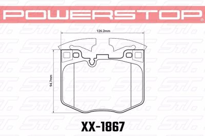 Колодки тормозные 36-1867 PowerStop Z36 перед BMW 5 G30, 6 G32GT, X3 G01, X4 G02, 7 G11