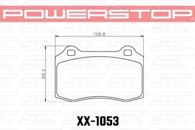 Колодки тормозные 26-1053 PowerStop Z26 Brembo; Tesla; Jeep SRT8