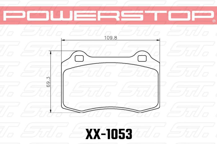 Колодки тормозные 26-1053 PowerStop Z26 Brembo; Tesla; Jeep SRT8