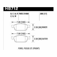 Колодки тормозные HB712F.680 HAWK HPS перед Ford Focus ST 2013-&gt; - Колодки тормозные HB712F.680 HAWK HPS перед Ford Focus ST 2013->