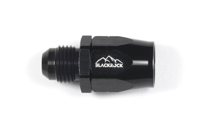 - 6 AN (6AN AN6) фитинг прямой ПАПА, BLACKROCK LAB ЧЁРНЫЙ, A06-001-MA6BK