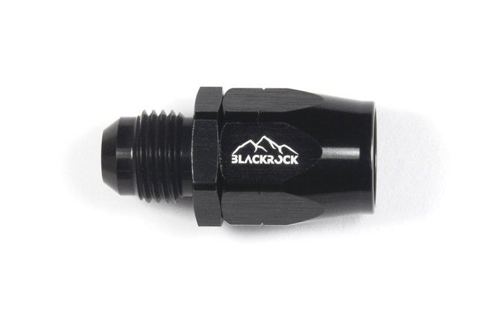 - 6 AN (6AN AN6) фитинг прямой ПАПА, BLACKROCK LAB ЧЁРНЫЙ, A06-001-MA6BK