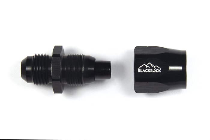 - 6 AN (6AN AN6) фитинг прямой ПАПА, BLACKROCK LAB ЧЁРНЫЙ, A06-001-MA6BK