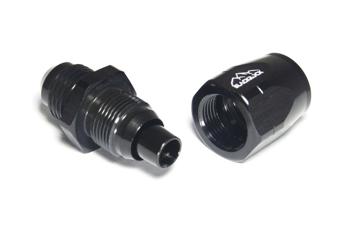 - 6 AN (6AN AN6) фитинг прямой ПАПА, BLACKROCK LAB ЧЁРНЫЙ, A06-001-MA6BK