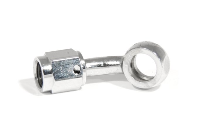 Фитинг banjo d10 mm, 45°, под резьбу AN-03 хром MCHD-005, Goodridge