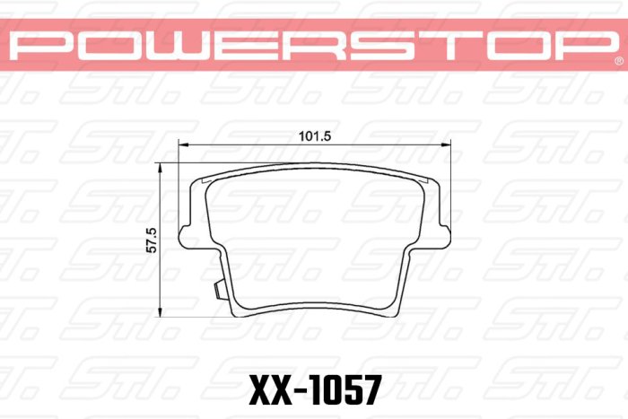 Колодки тормозные 26-1057 PowerStop Z26 задние DODGE CHALLENGER 2007-> ; CHRYSLER 300C