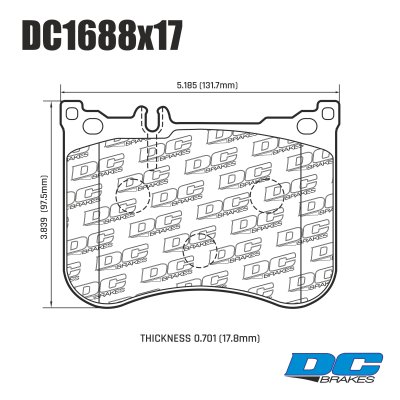 Колодки тормозные DC1688P17 DC Brakes Street STR.S+, передние Mercedes-Benz S-CLASS W222, C217 AMG