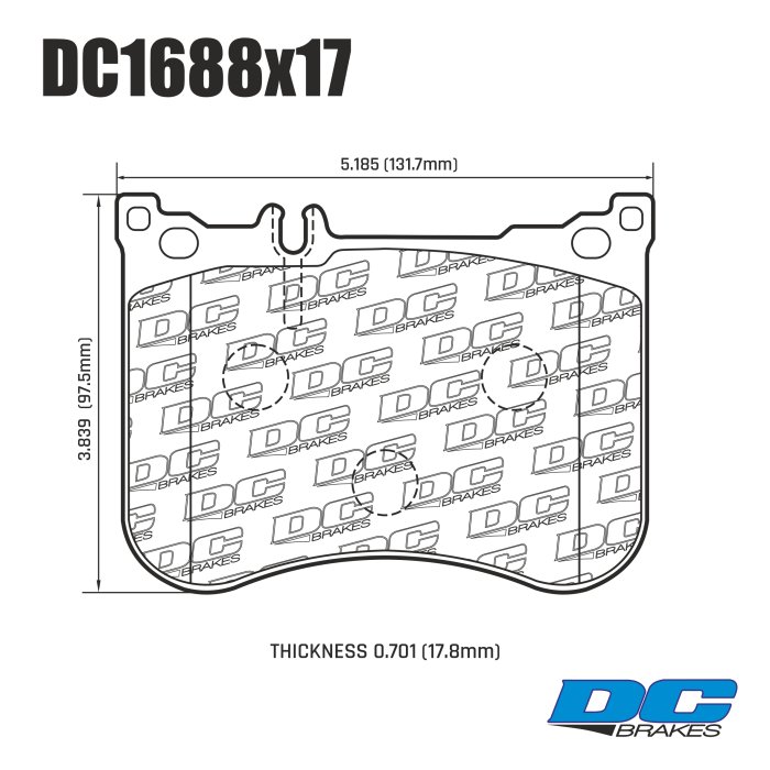 Колодки тормозные DC1688P17 DC Brakes Street STR.S+, передние Mercedes-Benz S-CLASS W222, C217 AMG