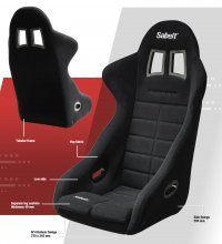 Спортивное сиденье, размер L, RACER DUO Sabelt, FIA 8855-1999 до 2027 года, RFSERACERN