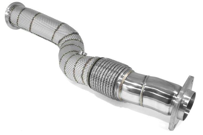 Приемная труба (даунпайп) термоэкран HEATSHIELD BMW-DP-3458 BlackRock Lab BMW S58; M3 G80; M4 G82