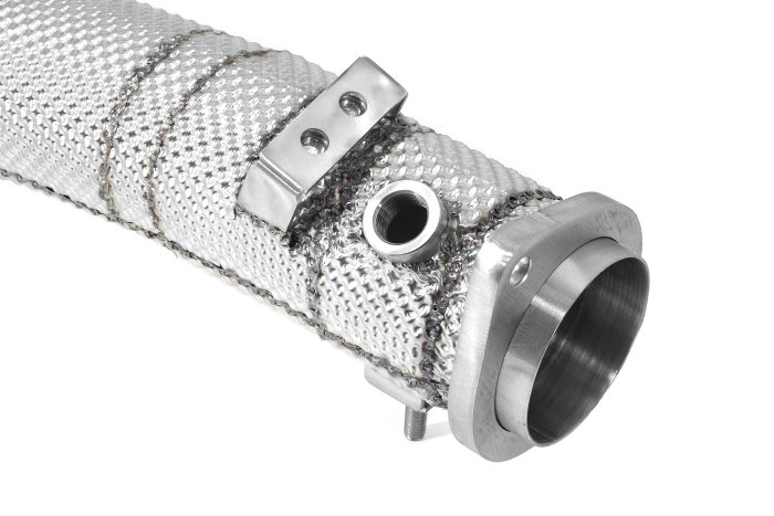 Приемная труба (даунпайп) термоэкран HEATSHIELD BMW-DP-3458 BlackRock Lab BMW S58; M3 G80; M4 G82