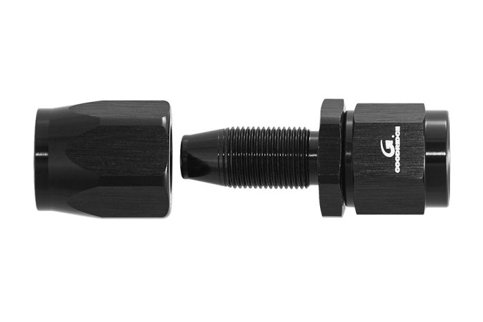 - 6 AN (6AN AN6) фитинг прямой, черный Goodridge 1136-0106BK