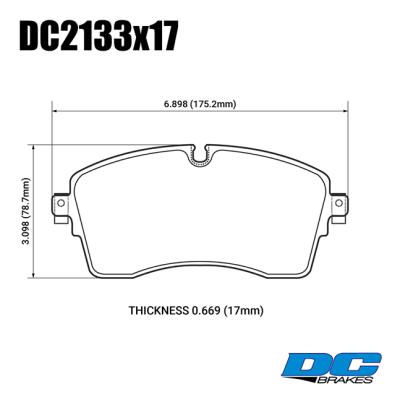 Колодки тормозные DC2133R17 DC brakes Street HD+ передние Land Rover Range Rover 2019-&gt;, DISCOVERY 5