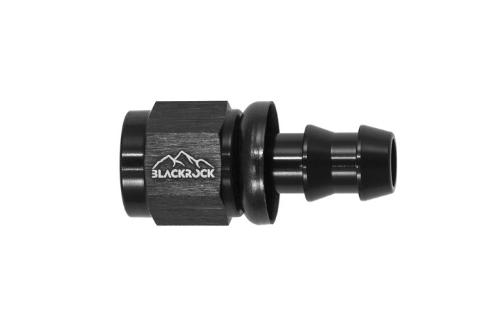 - 6 AN (6AN AN6) фитинг прямой, PUSH FIT серия BLACKROCK LAB P06-001-7BK