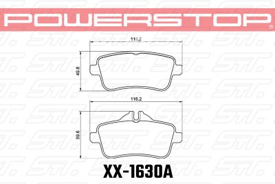 Колодки тормозные 23-1630 PowerStop Z23 задние MB A W176 45AMG; CLA C117 45AMG; SLK R172