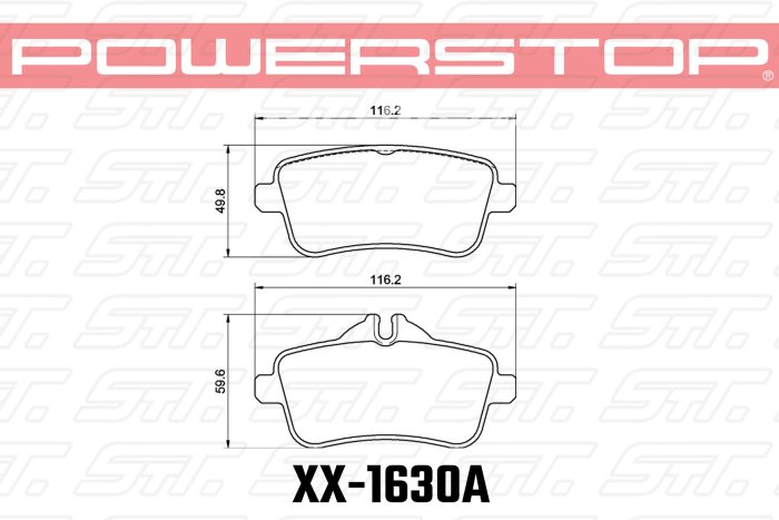 Колодки тормозные 23-1630 PowerStop Z23 задние MB A W176 45AMG; CLA C117 45AMG; SLK R172