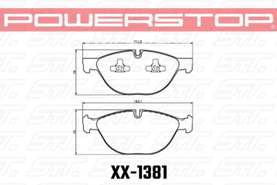 Колодки тормозные 26-1381 PowerStop Z26 передние BMW X5 E70; X6 E71; X6 F16; xDrive50i