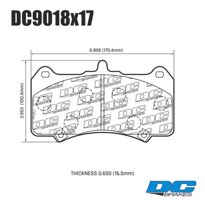 Колодки тормозные DC9018P17 DC Brakes Street STR.S+ AP Racing Radi-CAL, CP7555D70, CP8520, CP8521