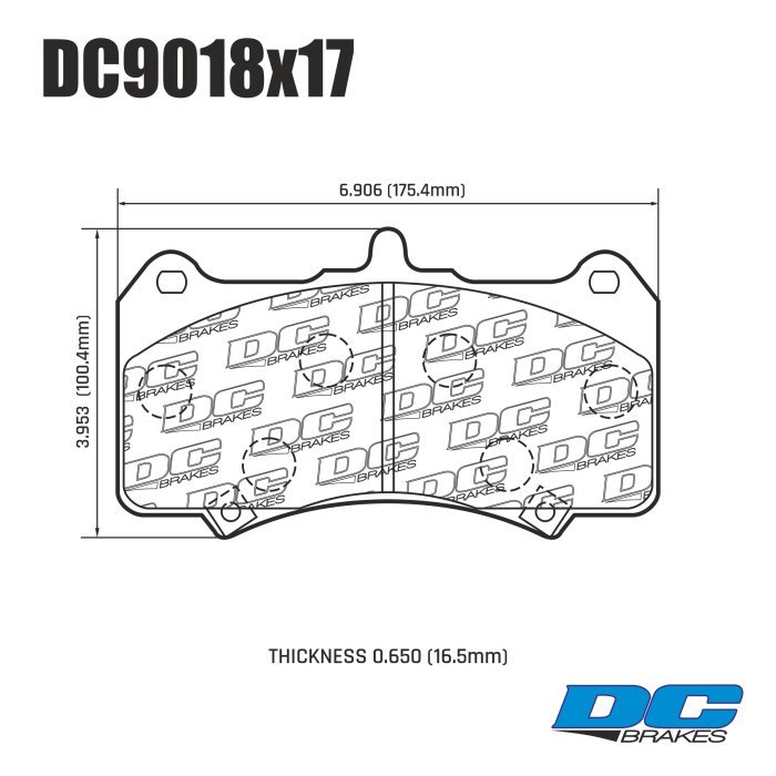 Колодки тормозные DC9018P17 DC Brakes Street STR.S+ AP Racing Radi-CAL, CP7555D70, CP8520, CP8521