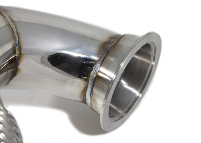 Приемная труба (даунпайп) VW-DP-0222 BlackRock Lab VAG 1.8, 2.0 TSI MQB передний привод 