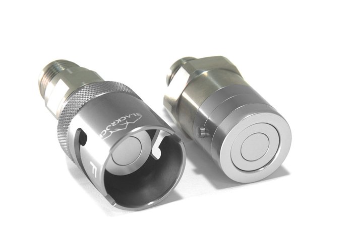 Быстросъёмный разъём П AN10 - П AN10, корпус AN-12, титан, BLACKROCK LAB, QDC-10T