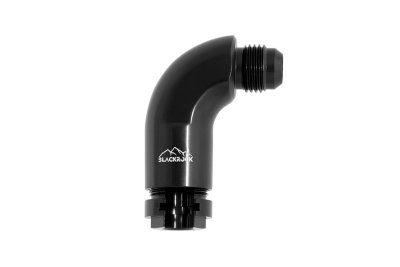 Фитинг AN-06 - 5/16&quot; (8mm) быстросъём, 90° мама, BLACKROCK LAB L06-516-F290BK