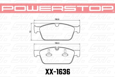 Колодки тормозные 23-1636 PowerStop Z23 передние MB GL W166 AMG Sports Package