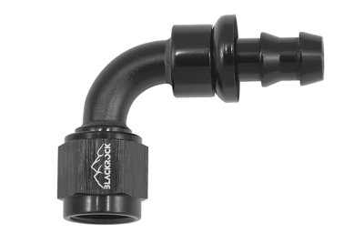 - 10 AN (10AN AN10) фитинг 90° PUSH FIT серия BLACKROCK LAB P10-090-7BK