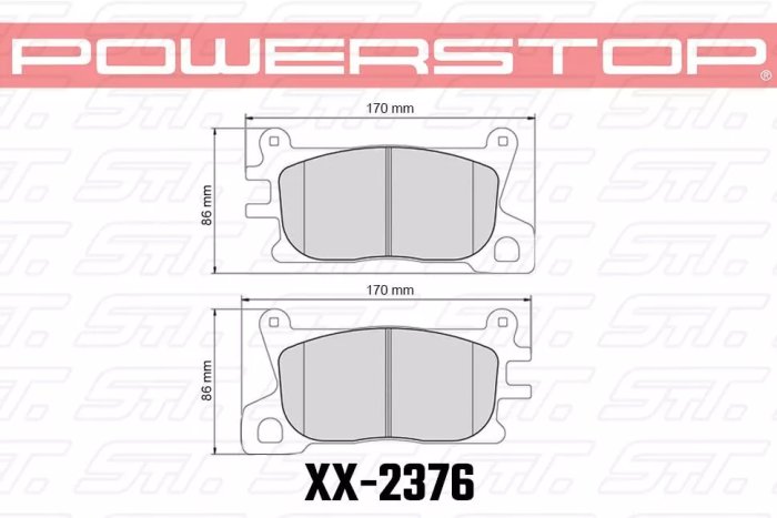 Колодки тормозные 36-2376 PowerStop Z36 передние GENESIS G80; GV80