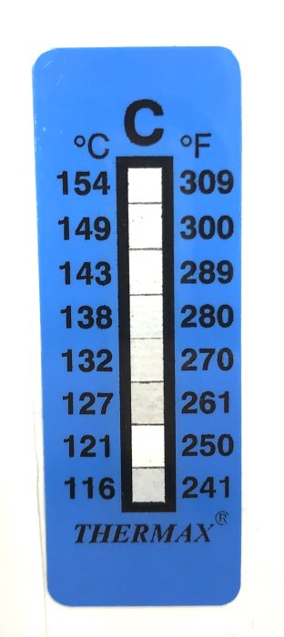 Термоиндикатор THERMAX-C самоклеющийся 1 шт. 116°С - 154°С