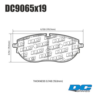 Колодки тормозные DC9065R19 DC Brakes Street HD+, передние VW TRANSPORTER T6 (под диск 340мм)