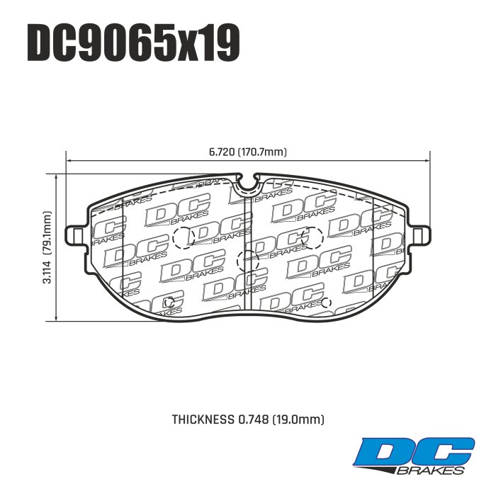 Колодки тормозные DC9065R19 DC Brakes Street HD+, передние VW TRANSPORTER T6 (под диск 340мм)