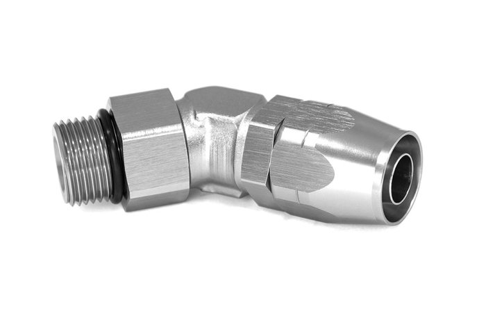 - 10 AN (10AN AN10) фитинг 45°, П ORB AN10, кованый, BLACKROCK LAB A10-045-ORB10Ti