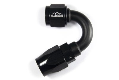 - 6 AN (6AN AN6) фитинг 150°, 20 серия Cutter Style, BLACKROCK LAB ЧЁРНЫЙ, A06-150-2BK