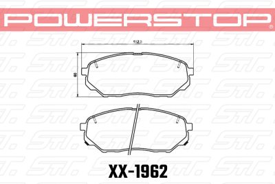 Колодки тормозные 17-1962 PowerStop Z17 передние HYUNDAI SANTA FE 2018-&gt; ; KIA SORENTO 2015-&gt;