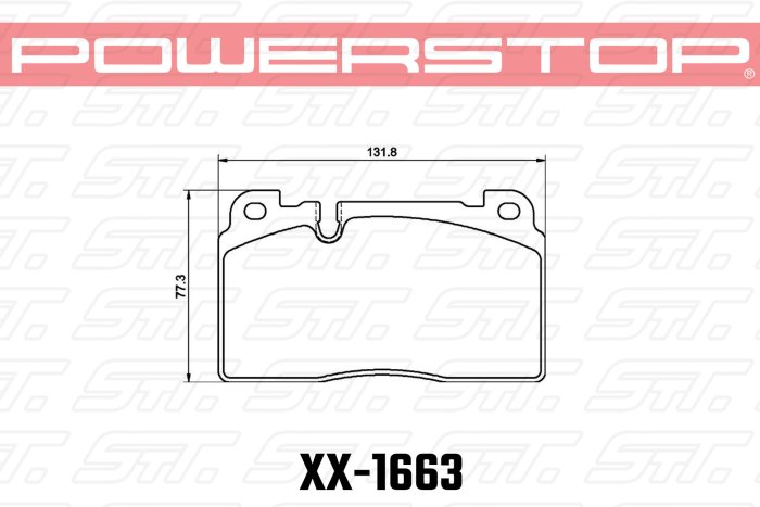 Колодки тормозные 23-1663 PowerStop Z23 передние AUDI Q5 8R 2009-2017