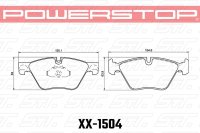 Колодки тормозные 26-1504 PowerStop Z26 передние BMW 5 F10;