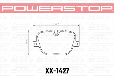 Колодки тормозные 26-1427 PowerStop Z26 задние Range Rover Supercharged/Sport 2010-2013