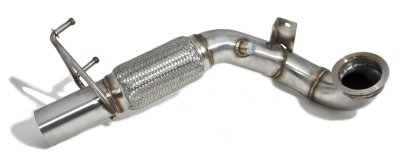 Приемная труба (даунпайп) VW-DP-0227 BlackRock Lab VAG 1.8, 2.0 TSI MQB полный привод 76mm - 65mm