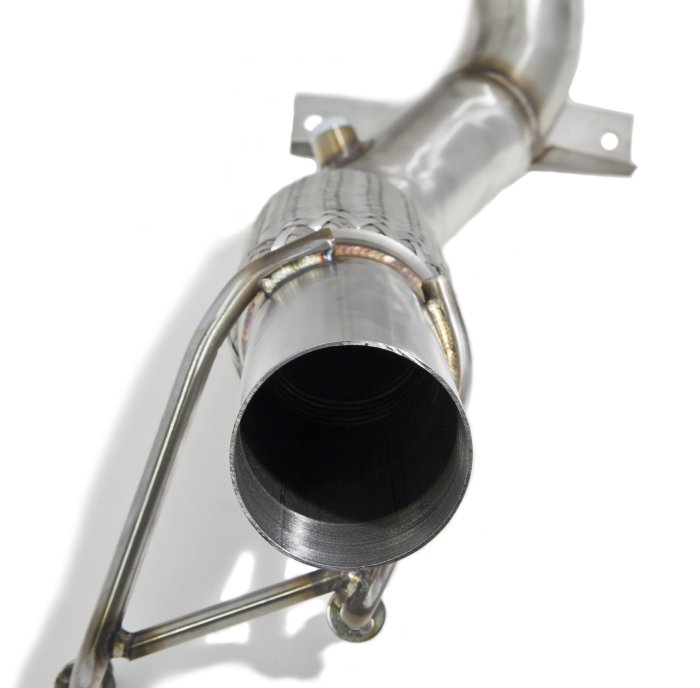 Приемная труба (даунпайп) VW-DP-0227 BlackRock Lab VAG 1.8, 2.0 TSI MQB полный привод 76mm - 65mm